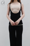 SWAYING/KNIT contrasting color silk tank vest SW23SS1T29 PS59